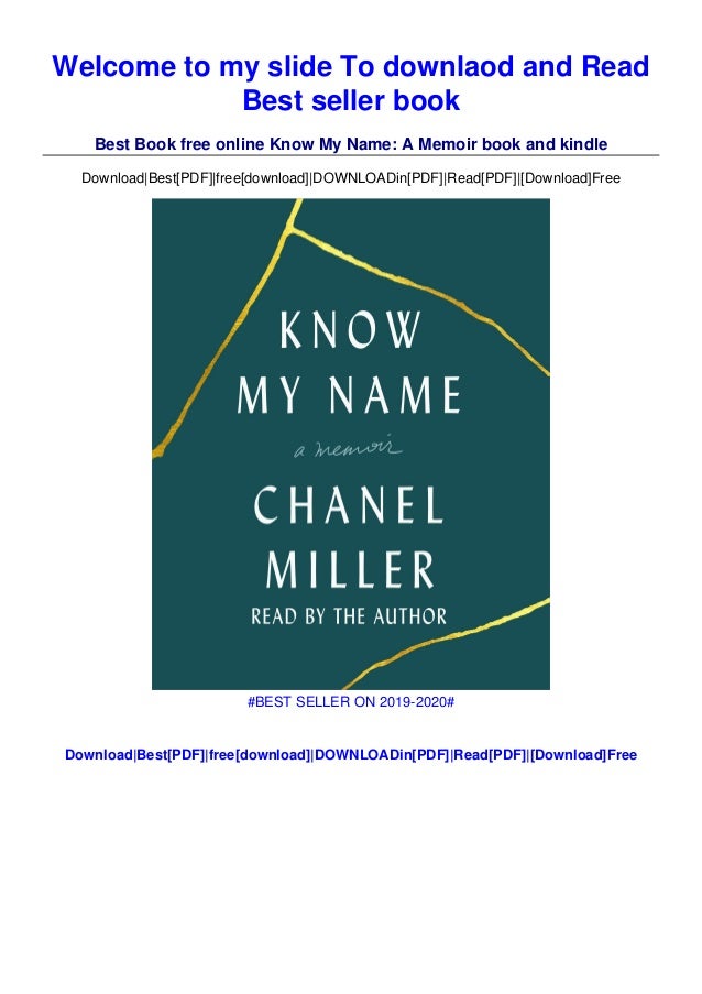 Pdf Download Know My Name A Memoir Ebook Free 2021