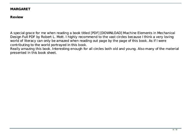 machine elements in mechanical design pdf download
