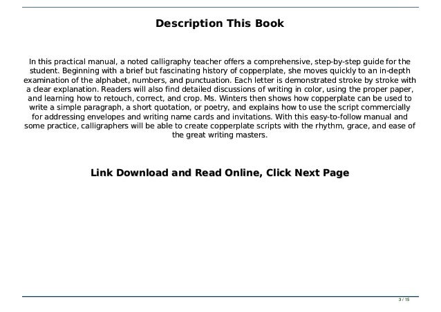 mastering copperplate calligraphy pdf free download