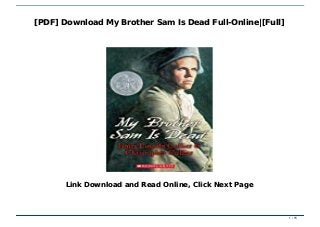 [PDF] Download My Brother Sam Is Dead Full-Online|[Full][PDF] Download My Brother Sam Is Dead Full-Online|[Full]
[PDF] Download My Brother Sam Is Dead Full-Online|[Full][PDF] Download My Brother Sam Is Dead Full-Online|[Full]
Link Download and Read Online, Click Next PageLink Download and Read Online, Click Next Page
1 / 151 / 15
 