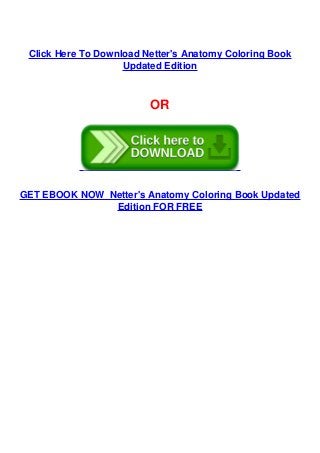 Download Pdf Download Netter S Anatomy Coloring Book Updated Edition Ebook O
