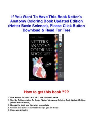 Download Pdf Download Netter S Anatomy Coloring Book Updated Edition Netter