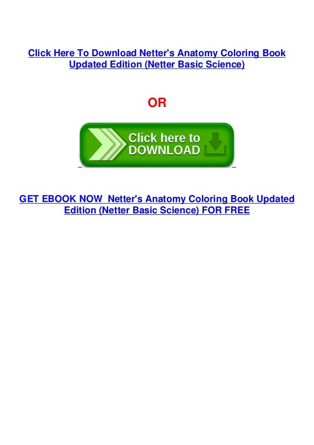Download Pdf Download Netter S Anatomy Coloring Book Updated Edition Netter