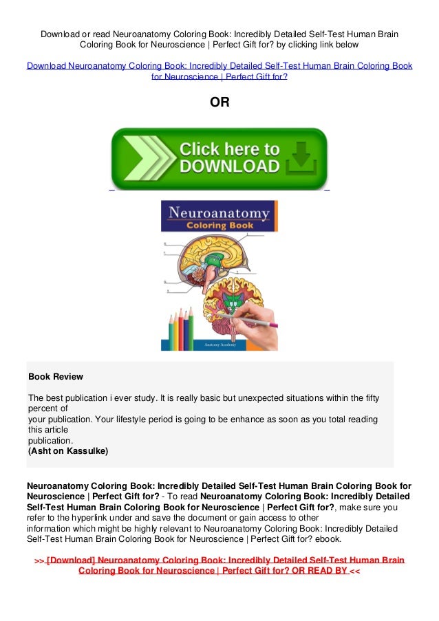 Download Pdf Download Neuroanatomy Coloring Book Incredibly Detailed Self T