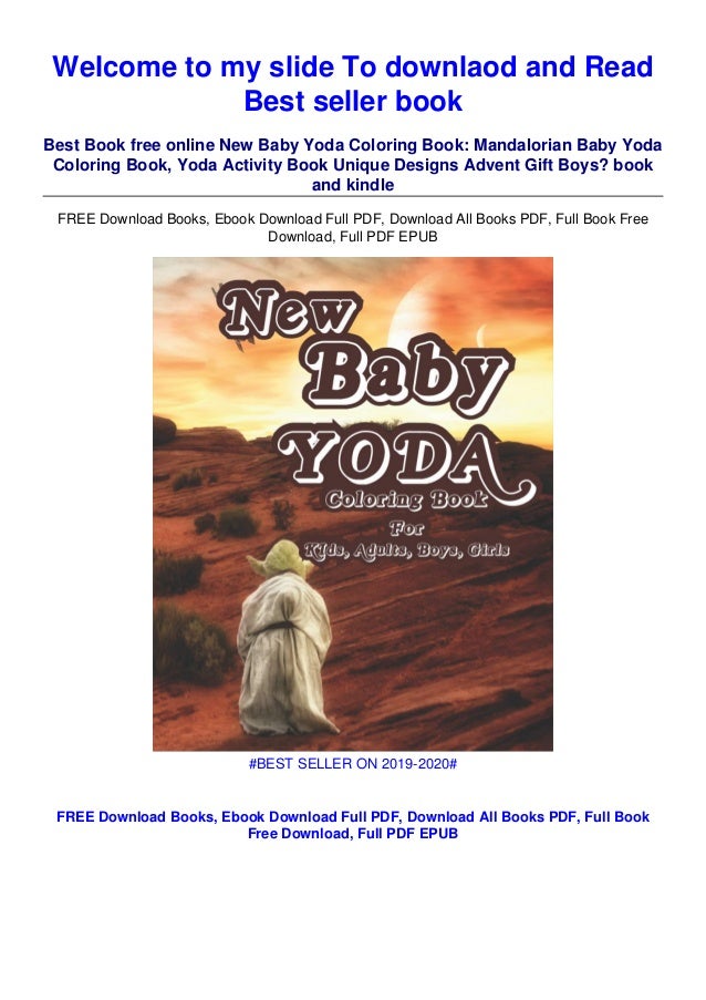 Download Pdf Download New Baby Yoda Coloring Book Mandalorian Baby Yoda
