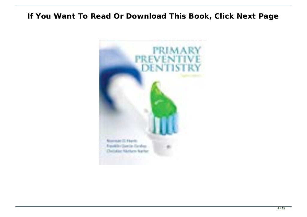 [PDF] [DOWNLOAD] Primary Preventive Dentistry Full PDF