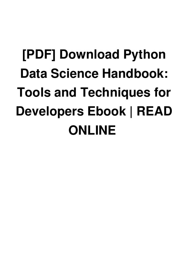 the data science handbook pdf