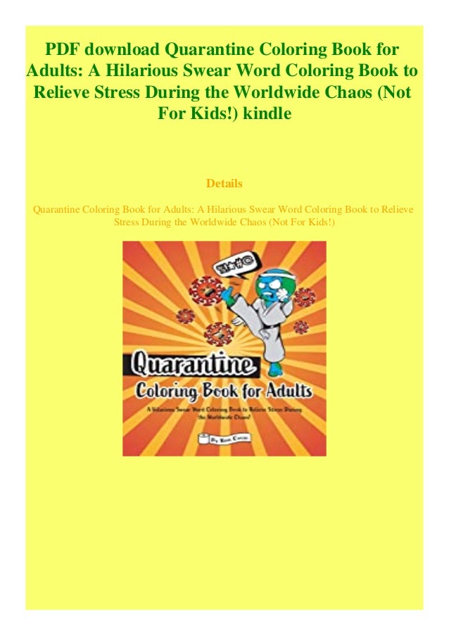 Download Pdf Download Quarantine Coloring Book For Adults A Hilarious Swear W
