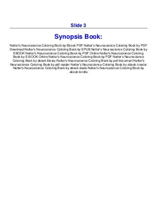 (PDF) Download\Read Netter's Neuroscience Coloring Book Full Online