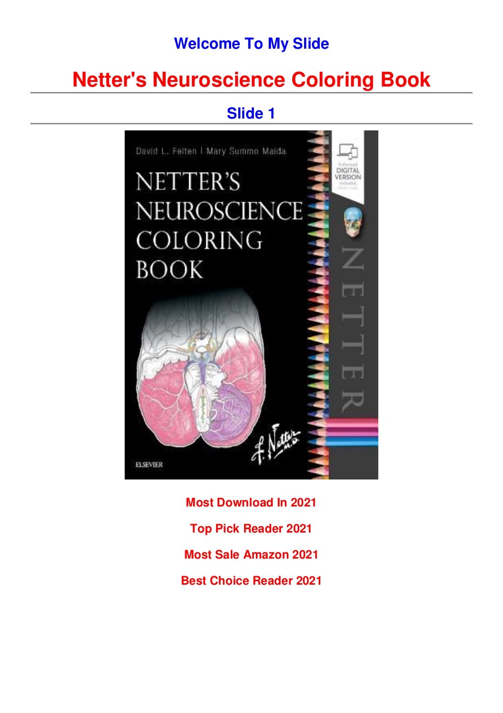 (PDF) Download\Read Netter's Neuroscience Coloring Book Full Online