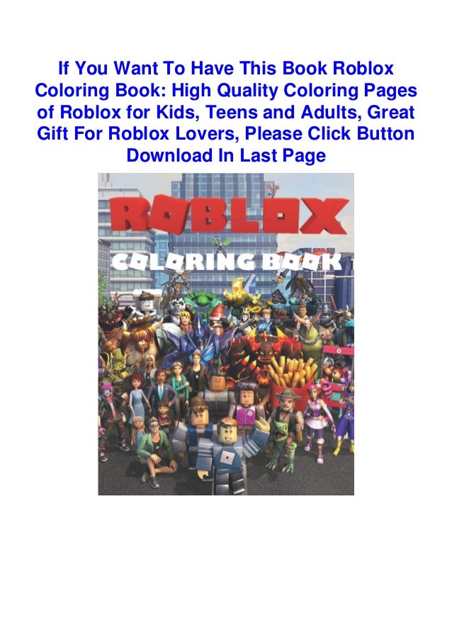 Download Pdf Download Roblox Coloring Book High Quality Coloring Pages Of