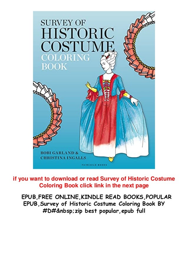 Download Pdf Download Survey Of Historic Costume Coloring Book Download
