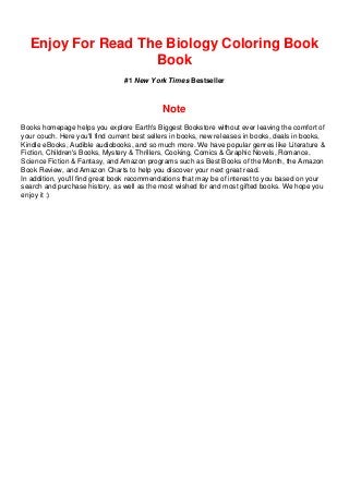 Download Pdf Download The Biology Coloring Book R A R