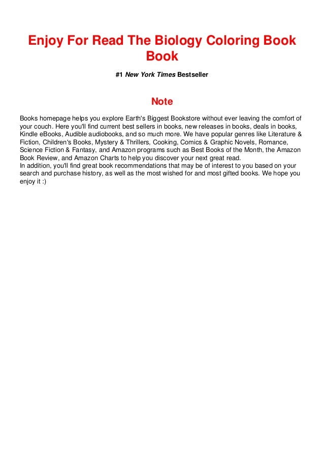Download Pdf Download The Biology Coloring Book R A R
