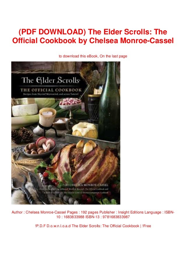 elder scrolls cookbook pdf download