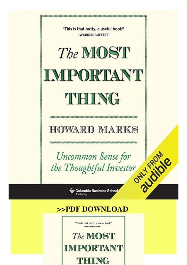 pix The Most Important Thing Howard Marks Pdf Download slideshare