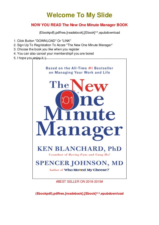Pdf Download The New One Minute Manager Ebook Online Download