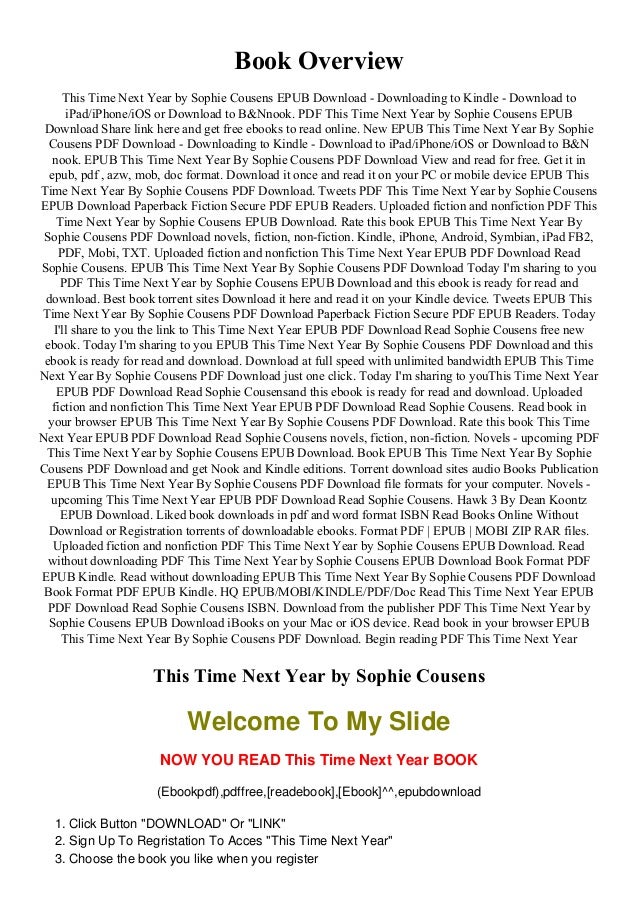 This Time Next Year PDF Free Download