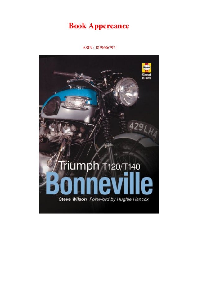 Pdf Download Triumph Bonneville Haynes Great Bikes Full