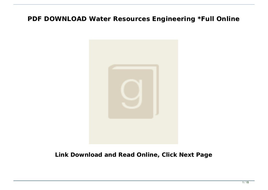 water resources engineering thesis pdf