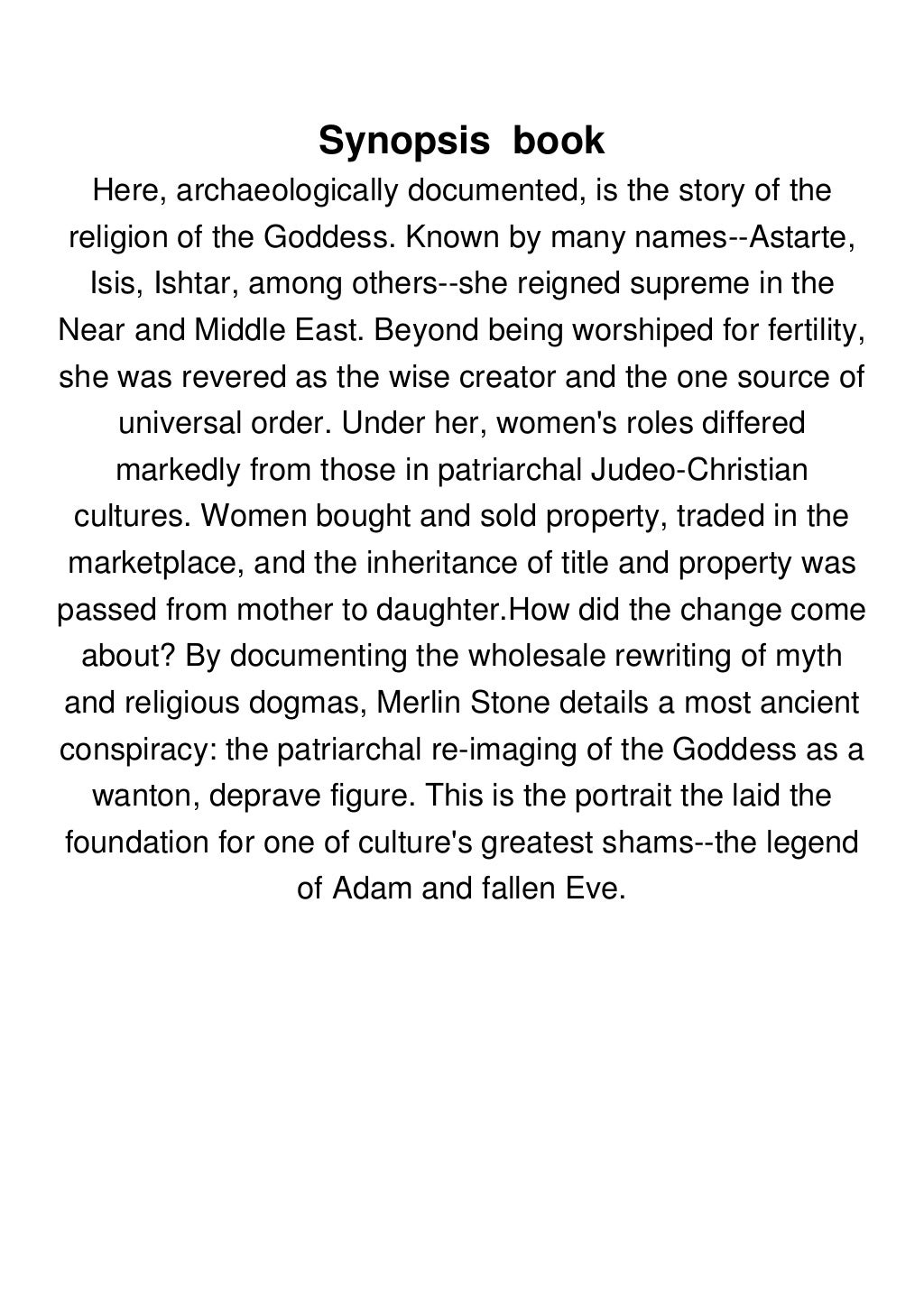 when god was a woman book when god was a woman book