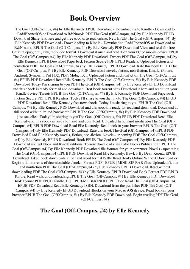 Pdf Downloadthe Goal Off Campus 4 Fullpages By Elle Kennedy