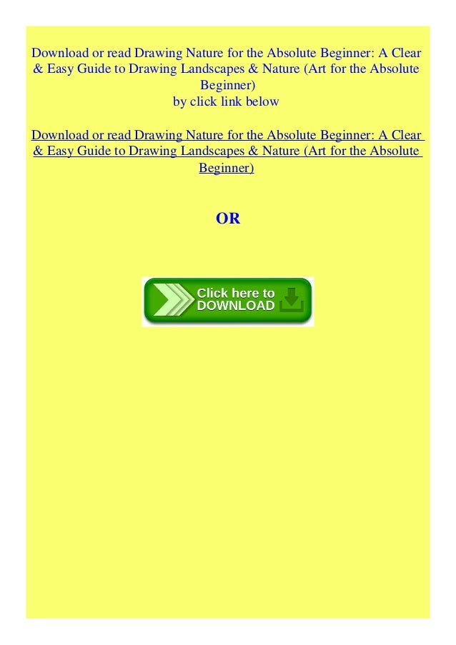 photo Nature Landscape Nature Beginner Easy Drawings pdf drawing nature for the absolute