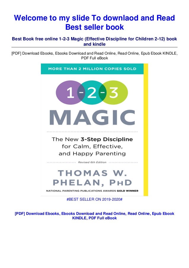 Pdf Ebook 1 2 3 Magic Effective Discipline For Children 2 12 R A
