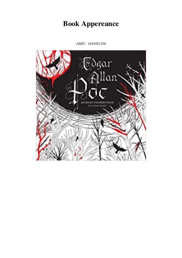 Pdf Edgar Allan Poe An Adult Coloring Book Kindle