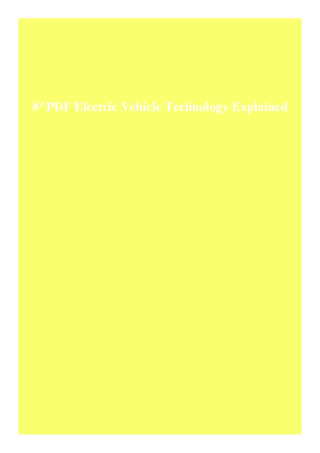 ^PDF Electric Vehicle Technology Explained