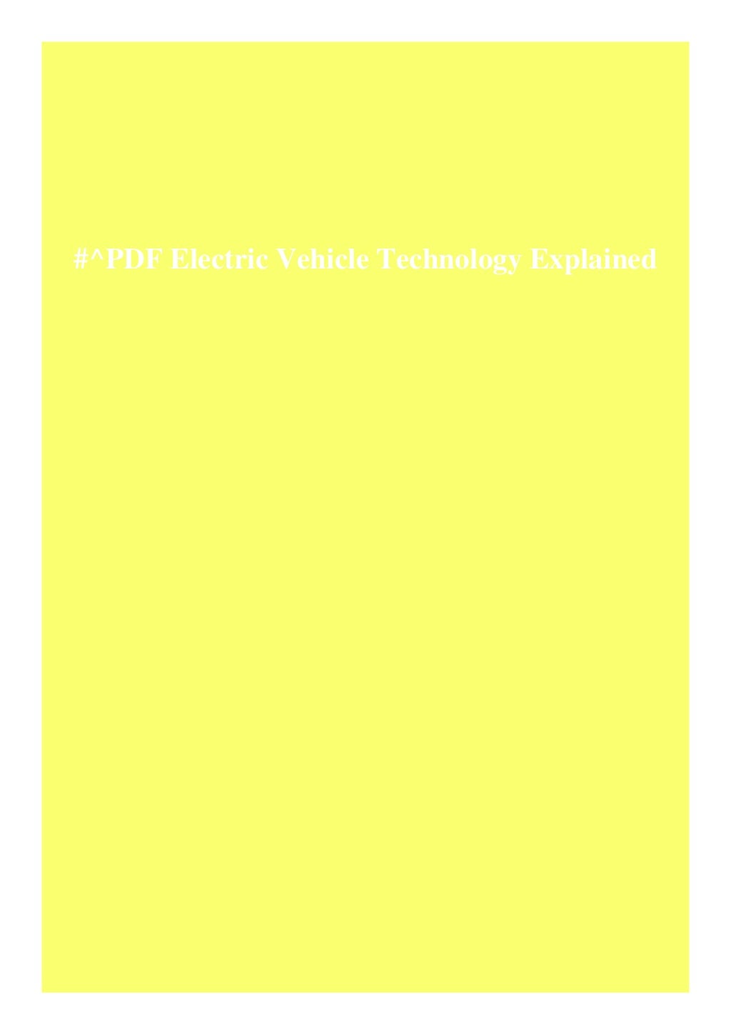 ^PDF Electric Vehicle Technology Explained