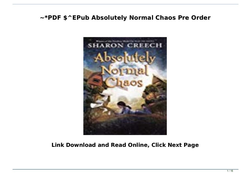 *PDF ^EPub Absolutely Normal Chaos Pre Order