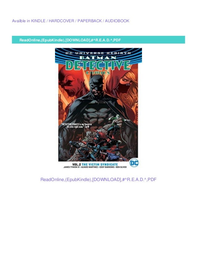 Pdf Epub Batman Detective Comics Volume 2 The Victim Syndicate Fu