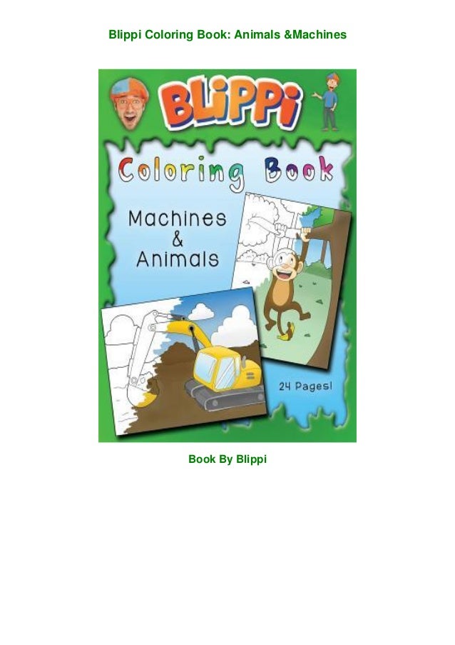 Download Pdf Epub Blippi Coloring Book Animals Machines Fullacces