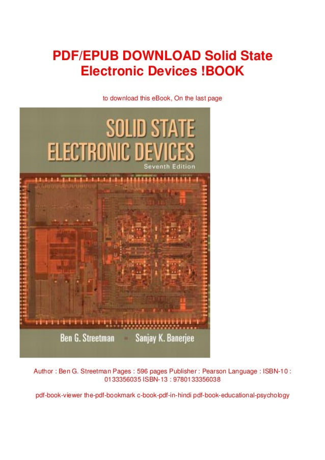 solid state electronics devices pdf solid state electronics devices pdf