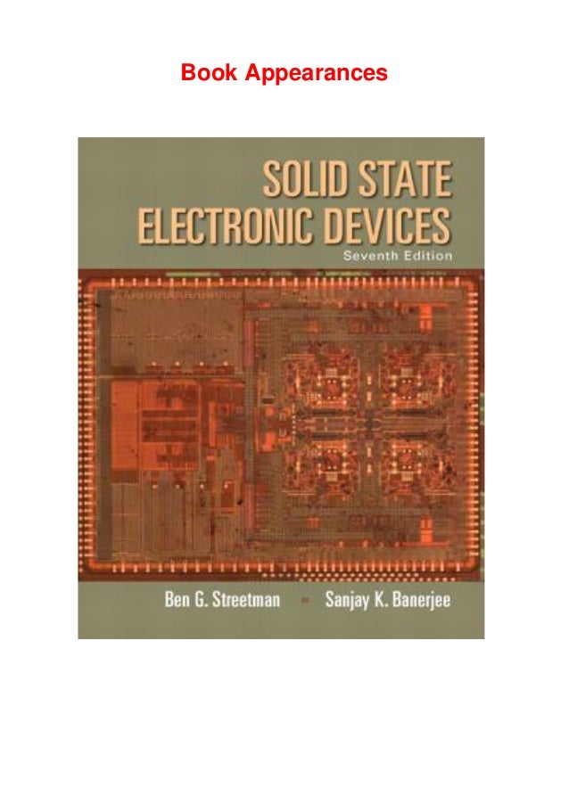 PDF/EPUB DOWNLOAD Solid State Electronic Devices !BOOK