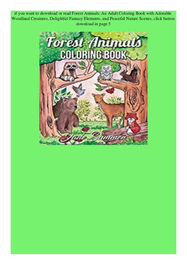 Pdf Forest Animals An Adult Coloring Book With Adorable Woodland Cre Pdf Forest Animals An Adult Coloring Book With Adorable Woodland Cre