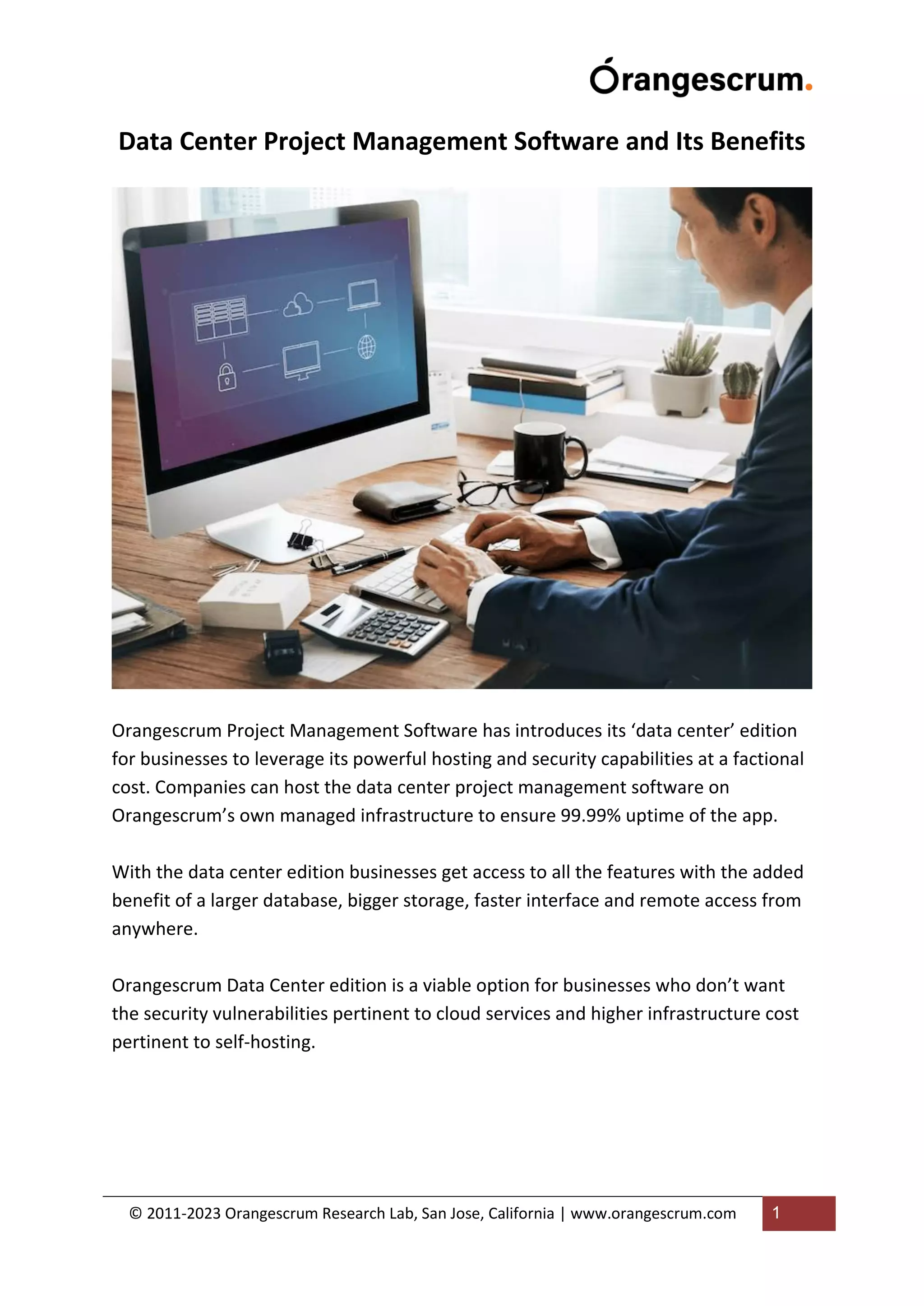 Data Center Project Management Software and Its Benefits | PDF
