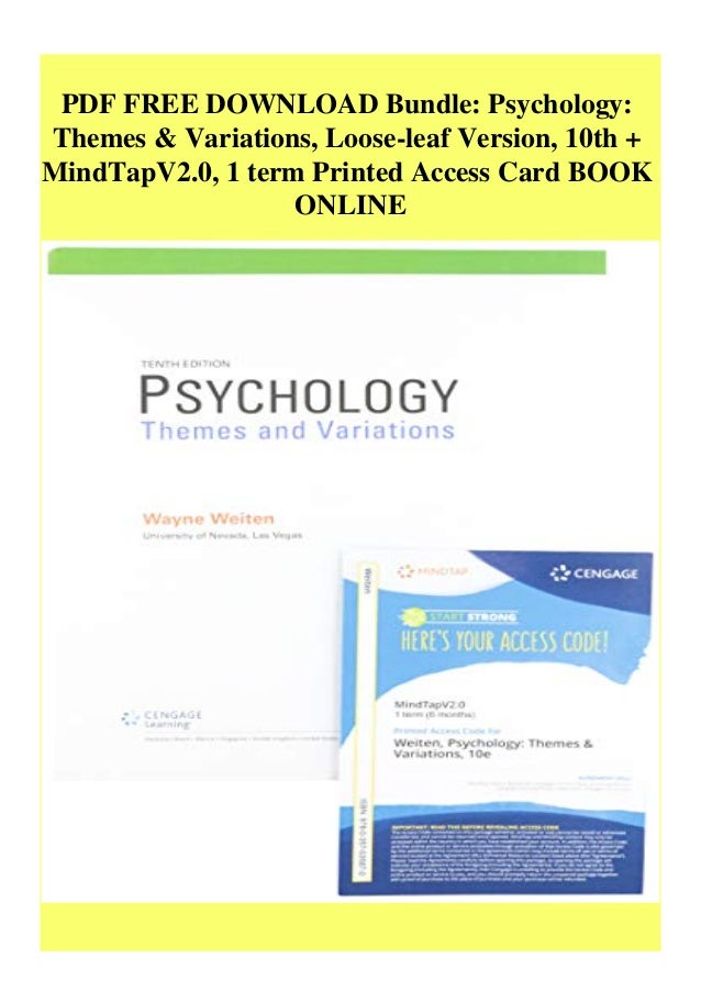 Psychology themes variations pdf 10th