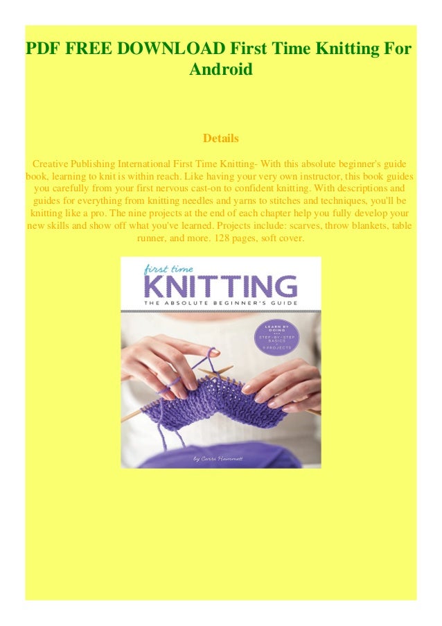 Pdf Free Download First Time Knitting For Android