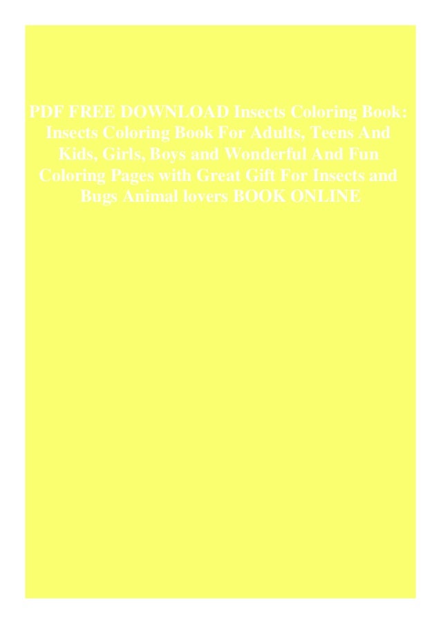 Pdf Free Download Insects Coloring Book Insects Coloring Book For Adu