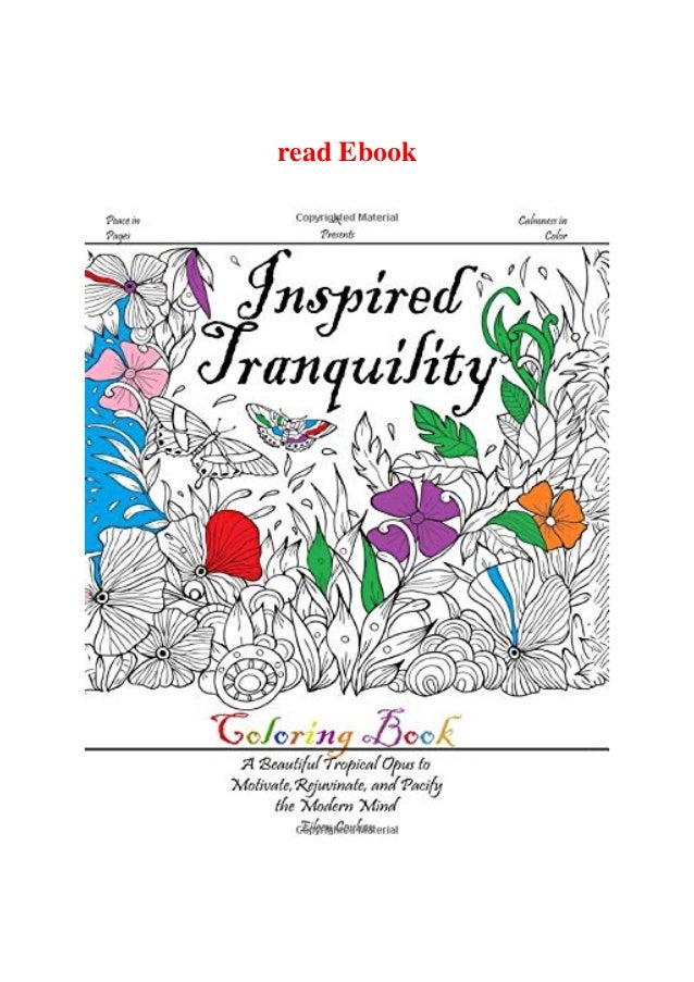 Download Pdf Free Download Inspired Tranquility Coloring Book A Beautiful Trop