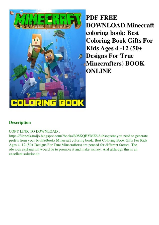 Download Pdf Free Download Minecraft Coloring Book Best Coloring Book Gifts Fo