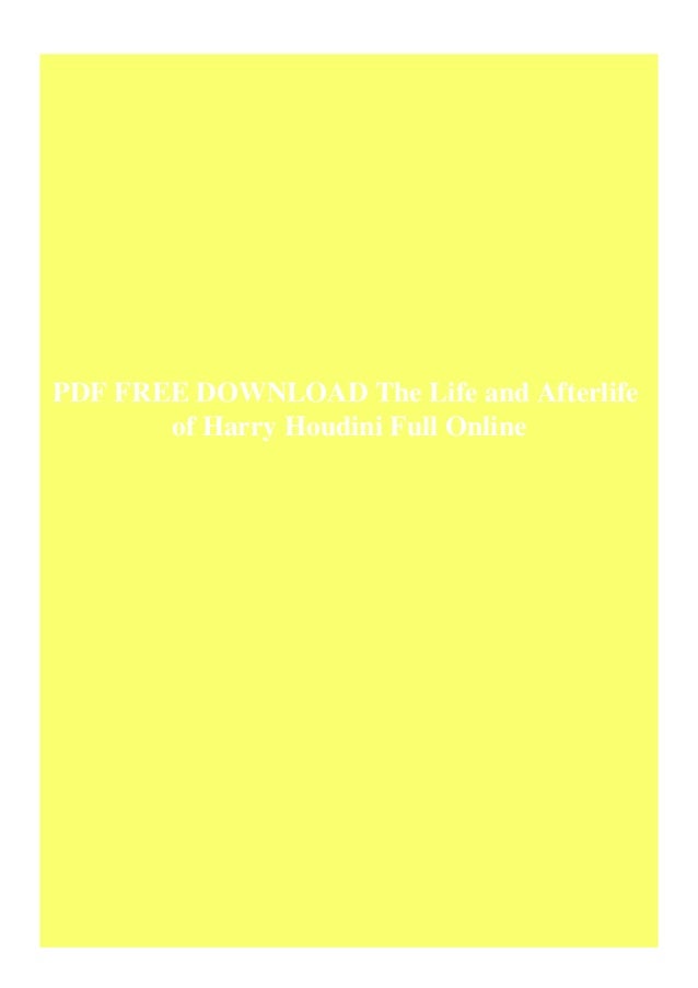 Who Was Harry Houdini? PDF Free Download Who Was Harry Houdini? PDF Free Download