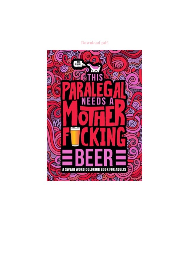 Download Pdf Free Download This Paralegal Needs A Mother Fcking Beer A Swear W