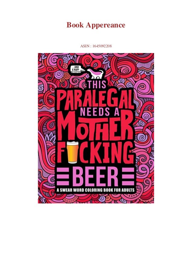 Download Pdf Free Download This Paralegal Needs A Mother Fcking Beer A Swear W