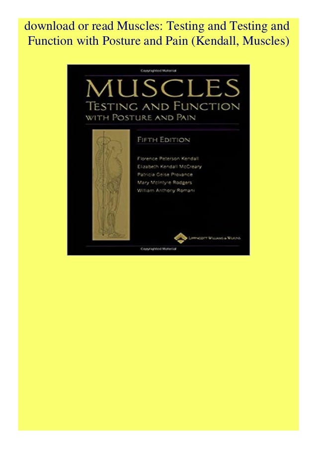 PDF Free Muscles Testing and Testing and Function with Posture and Pain ...