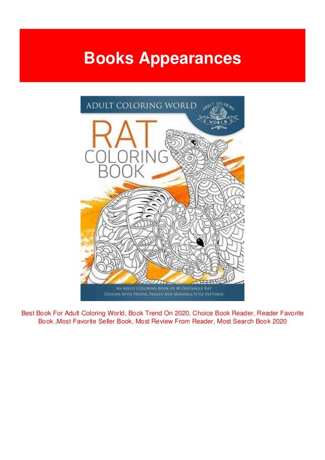 Download Pdf Free Rat Coloring Book An Adult Coloring Book Of 40 Zentangle