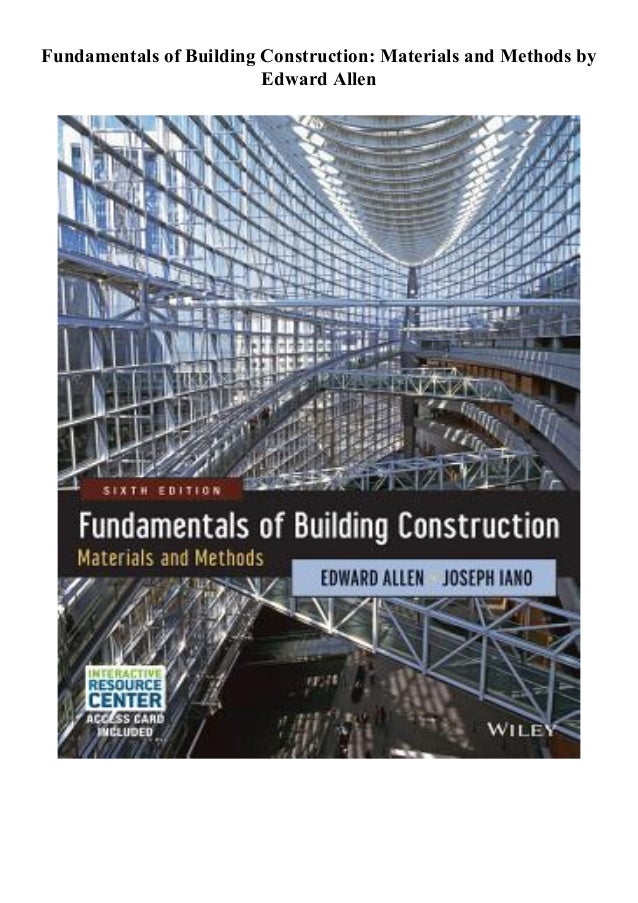 ( PDF ) Fundamentals of Building Construction: Materials and Methods