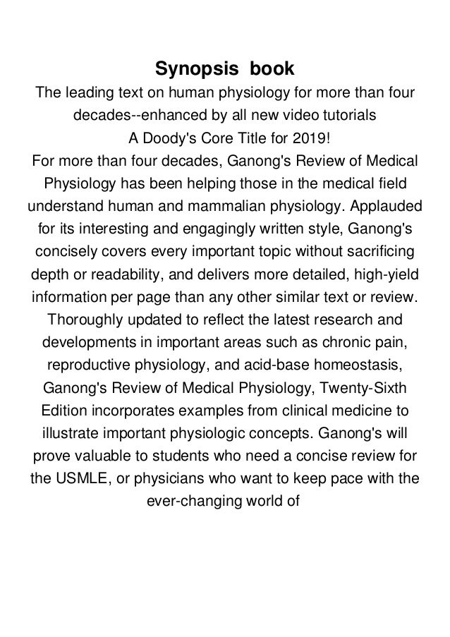 Pdf Ganong S Review Of Medical Physiology Twenty Sixth Edition E